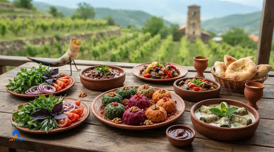 عذاهای گیاهی گرجستانی
